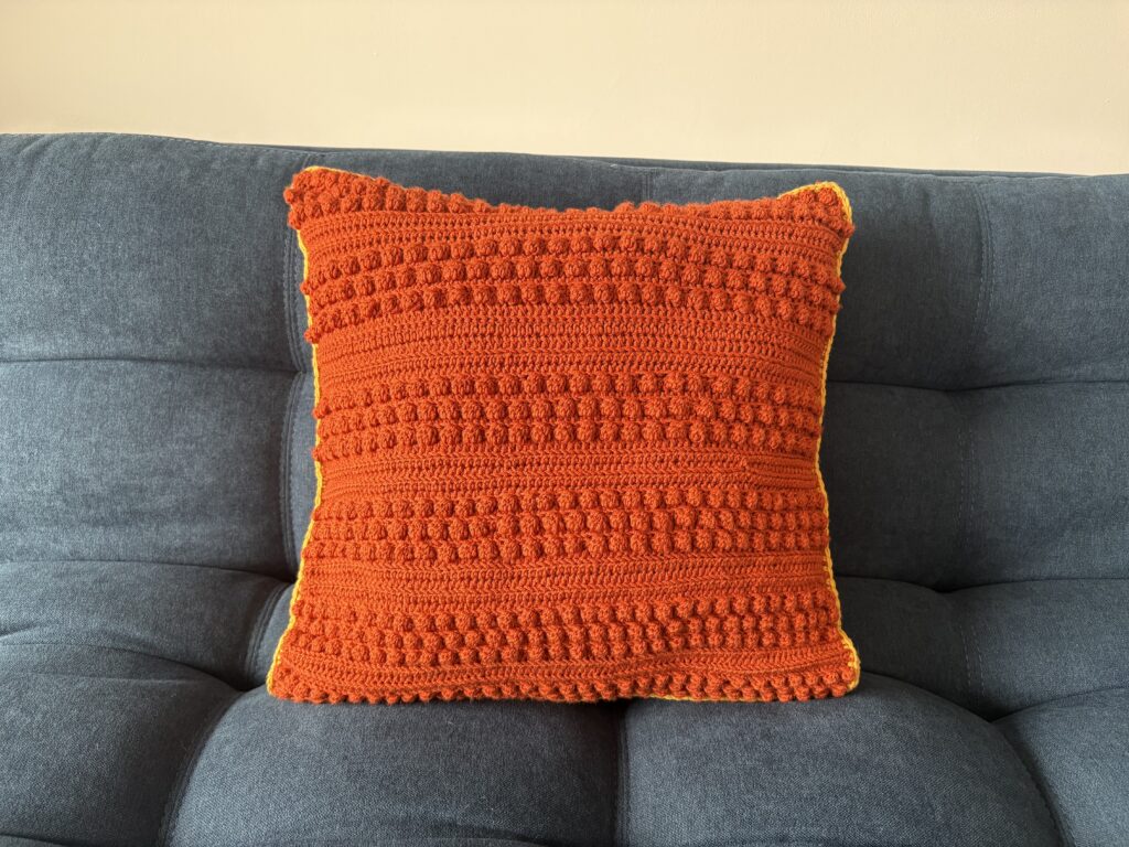 Crochet cushion cover
