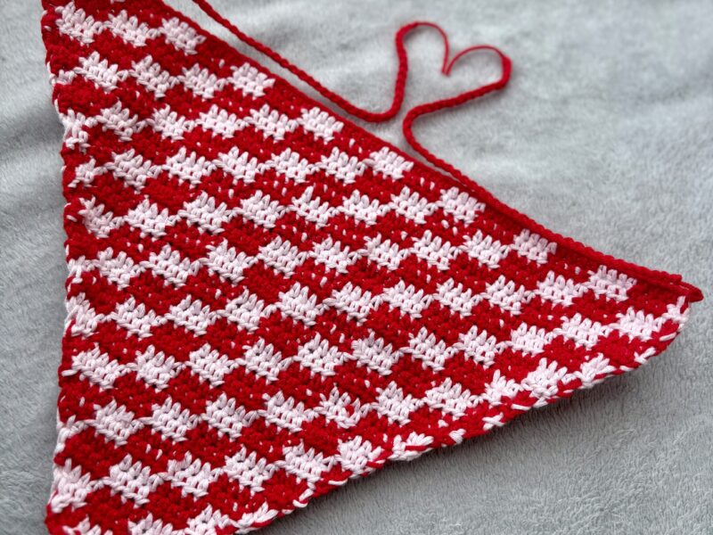 Valentines Crochet bandana