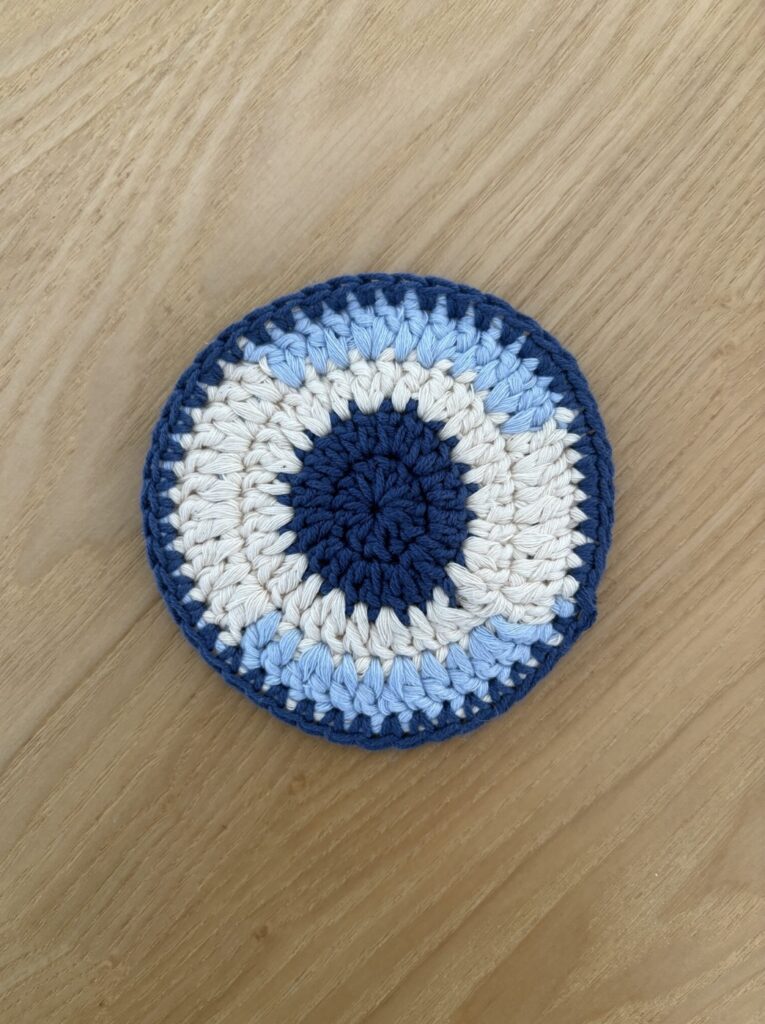 A coaster with different colors showing that changing colors is beautiful 